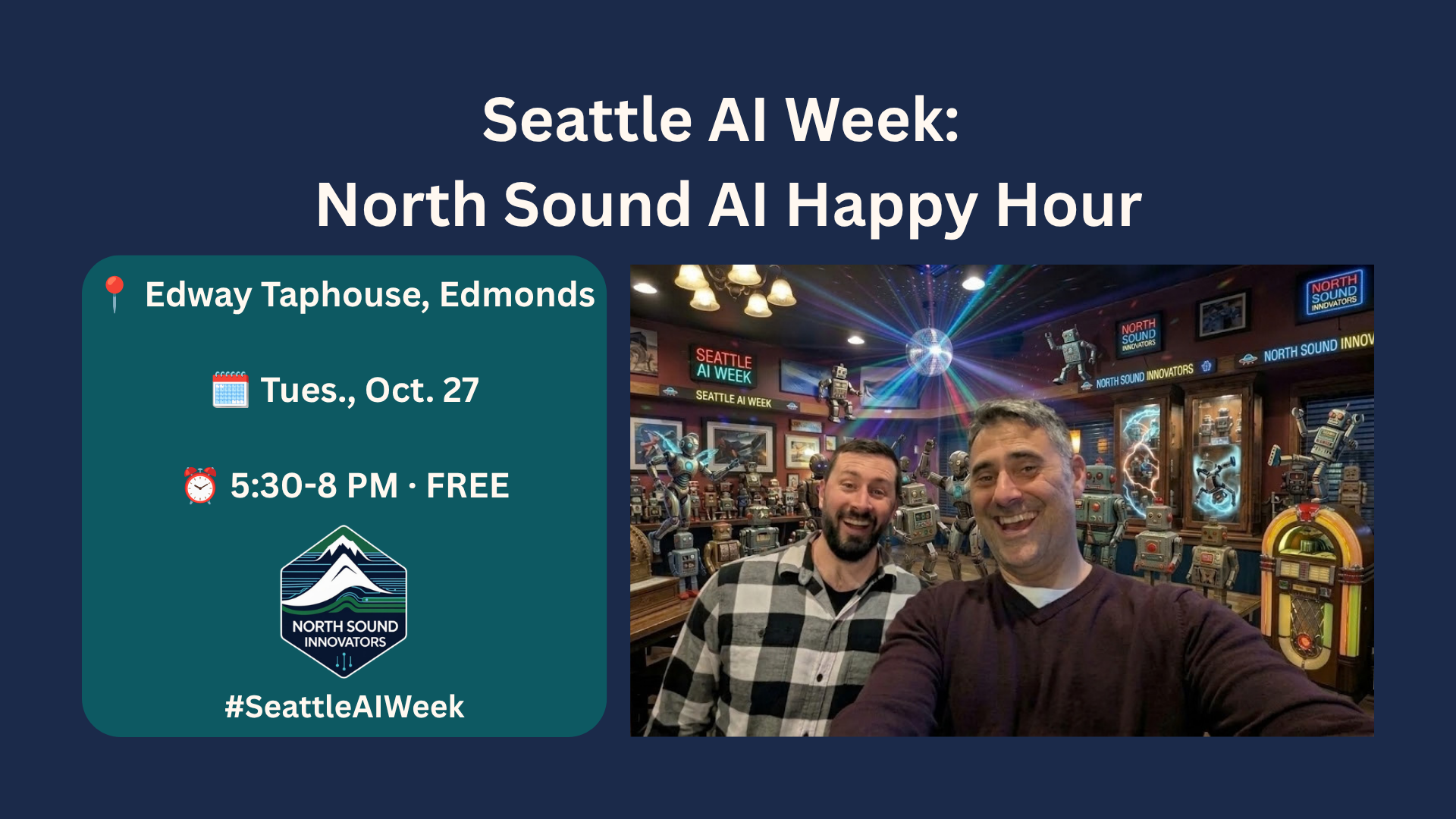North Sound Innovators Community Building Event - Tues., Oct. 27 at EdWay Taphouse
